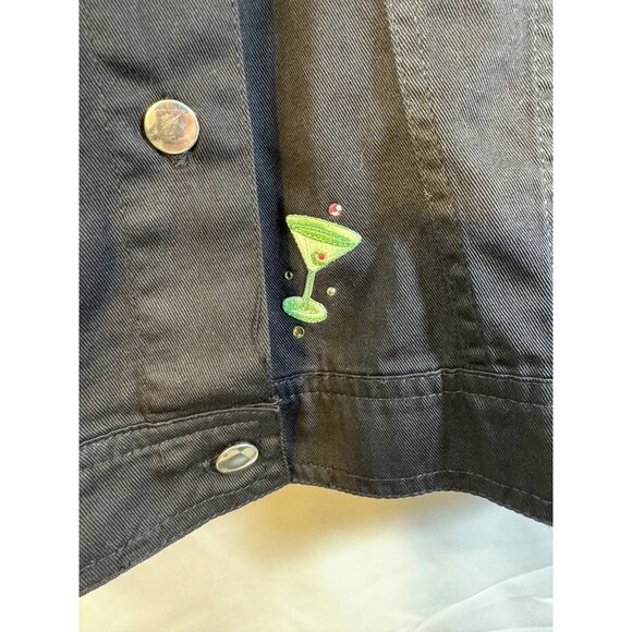 Vintage custom made Girls Night Out lightweight jean jacket bedazzled one of a k - Picture 9 of 9